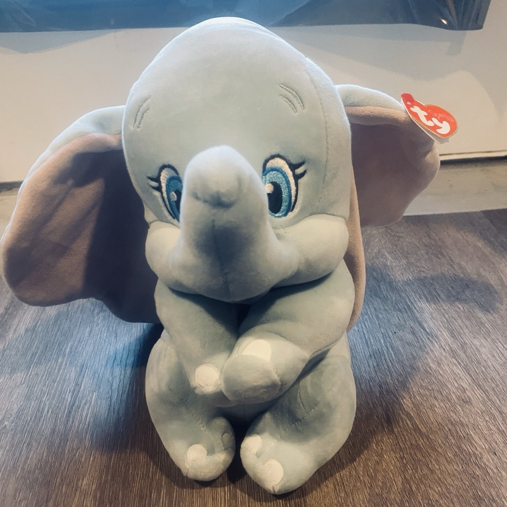 Large TY Sparkle Beanie Baby Dumbo 10” Plush Disney No Tags 2022